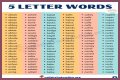 List of 5 Letter Words Ending With 'sly'
